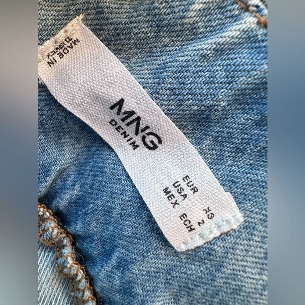 MANGO MNG DENIM JEANS KYOMI Lyocell JEAN dress SIZE XS LIGHT BLUE - Picture 3 of 7